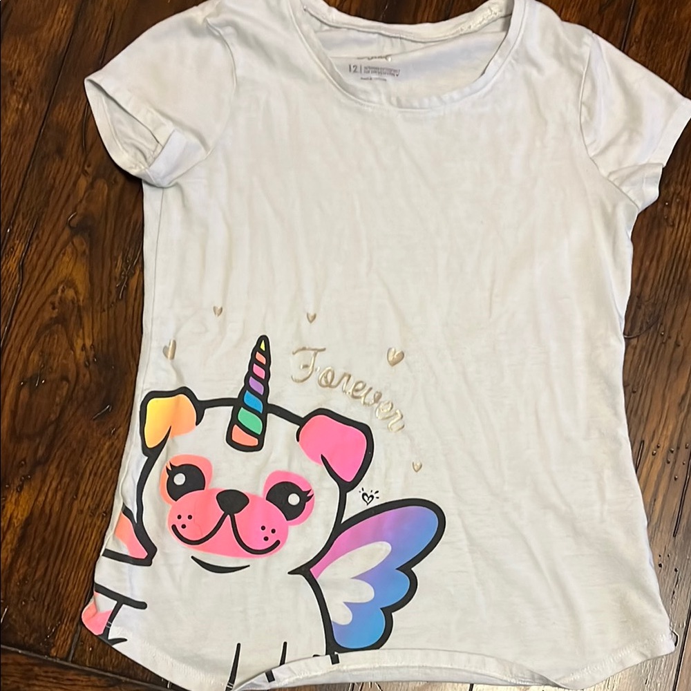 Unicorn Pug Graphic Kids T-Shirt